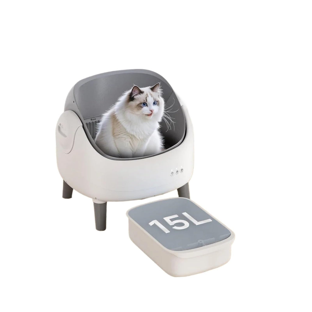 Open-Top Self-Cleaning Litter Box