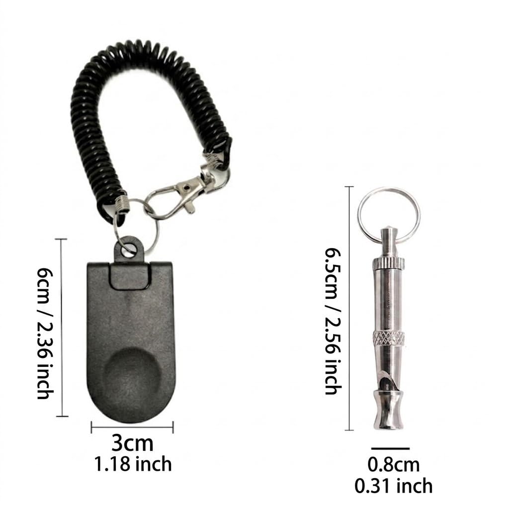 Dog Training Clicker & Whistle Set
