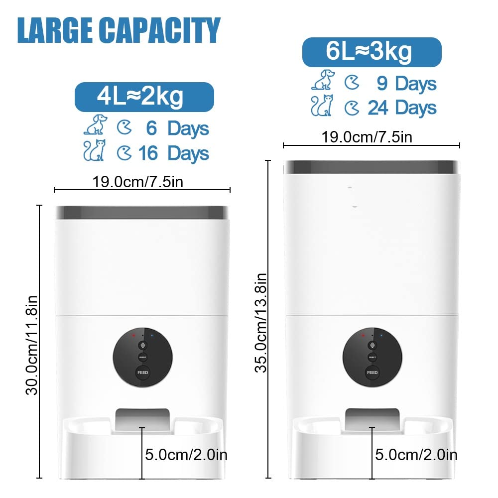 4L or 6L Automatic Pet Feeder