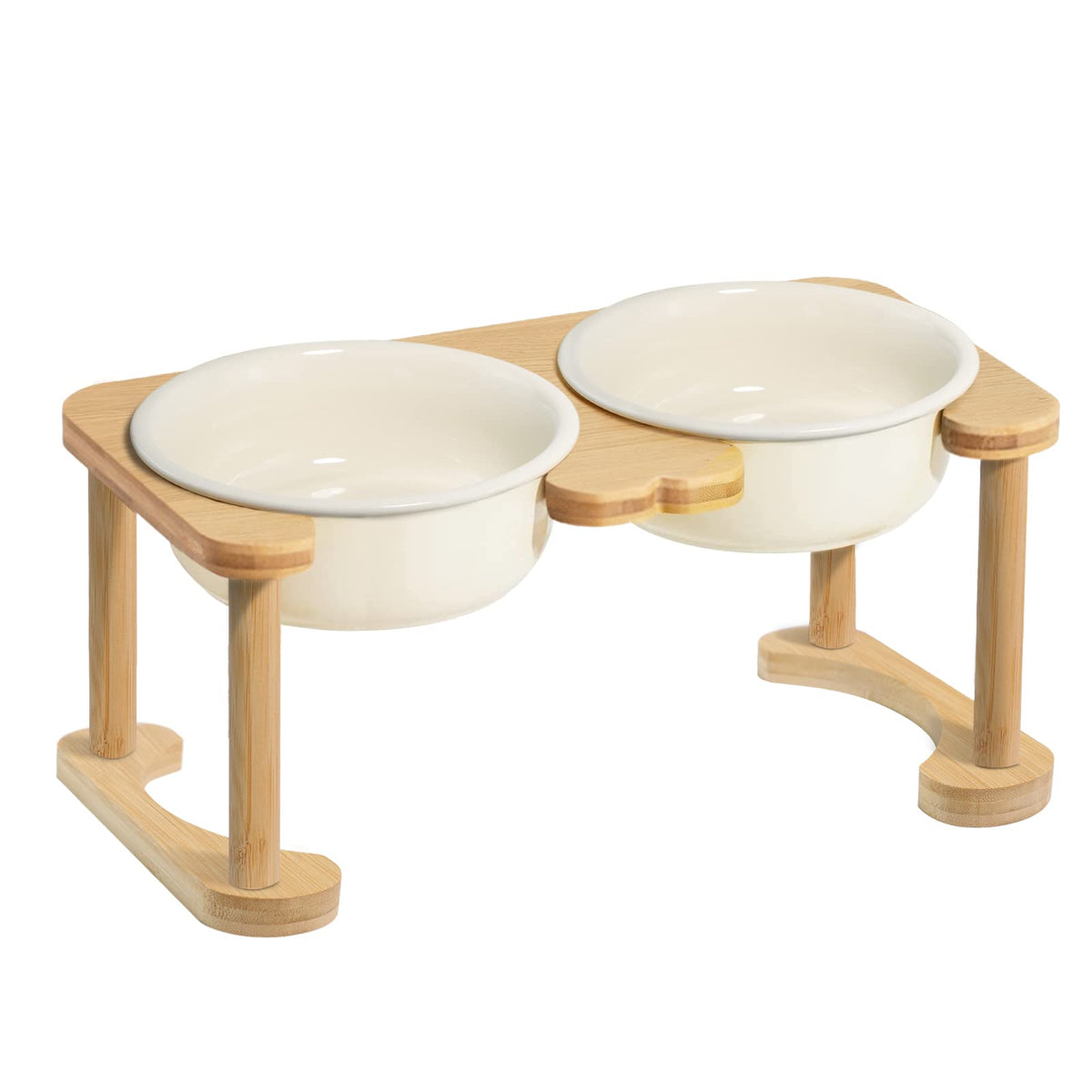 Raised Ceramic Dog Bowl Set