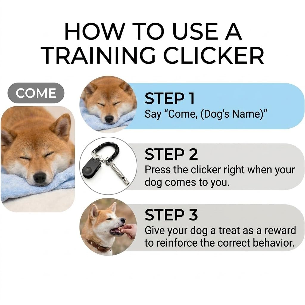 Dog Training Clicker & Whistle Set