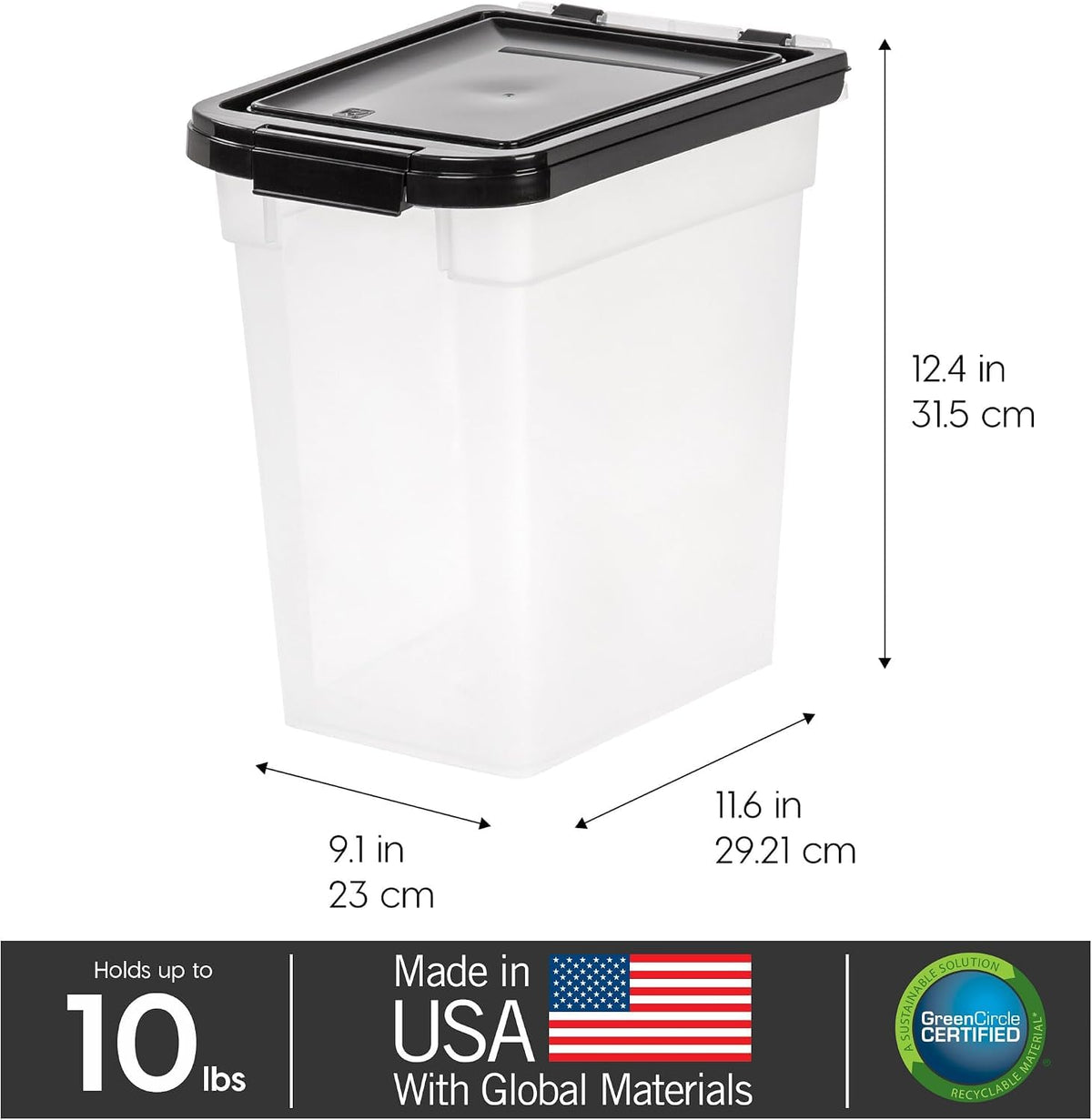 Wheeled Airtight Pet Food Container