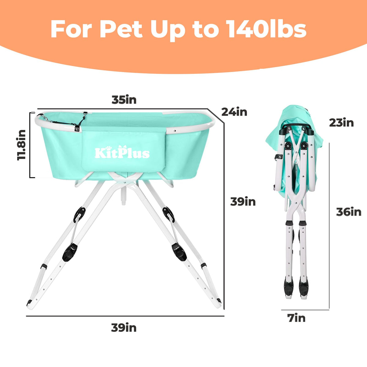 Adjustable Elevated Pet Bath