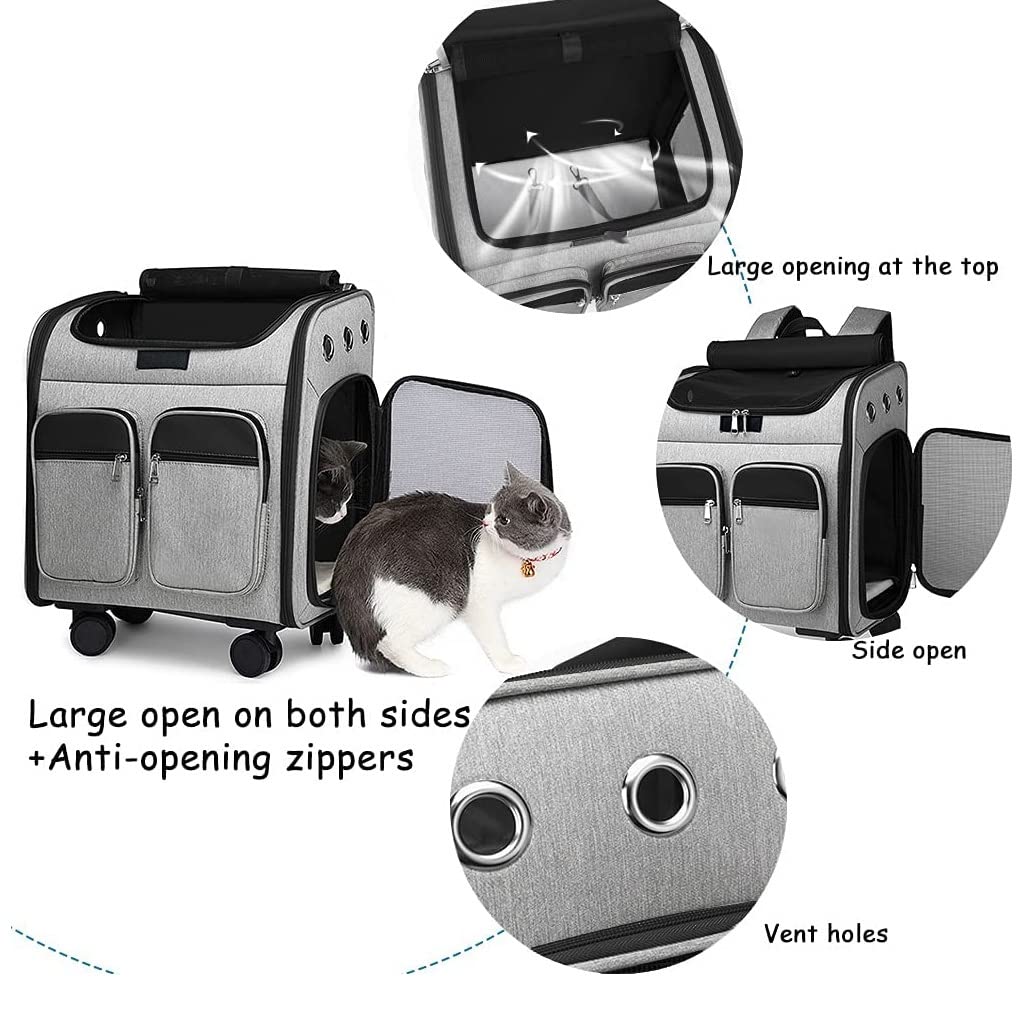 Wheeled Pet Carrier Backpack