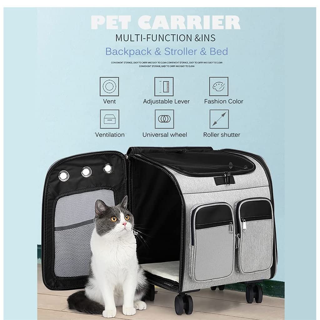 Wheeled Pet Carrier Backpack