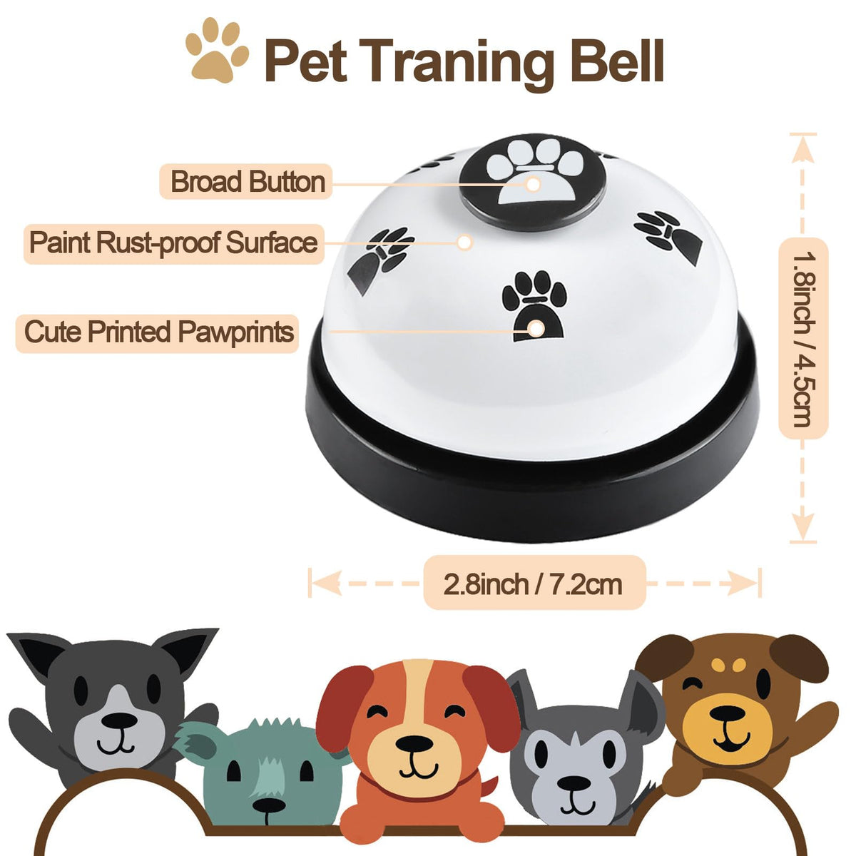 Dog Door Training Bells, 2 Pack