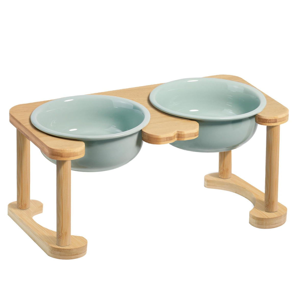 Raised Ceramic Dog Bowl Set