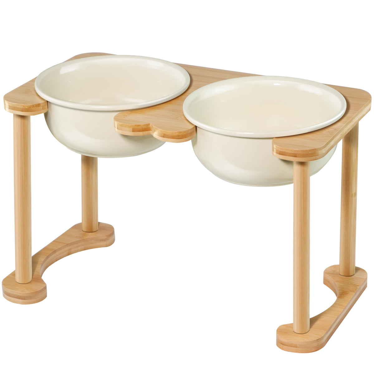 Raised Ceramic Dog Bowl Set