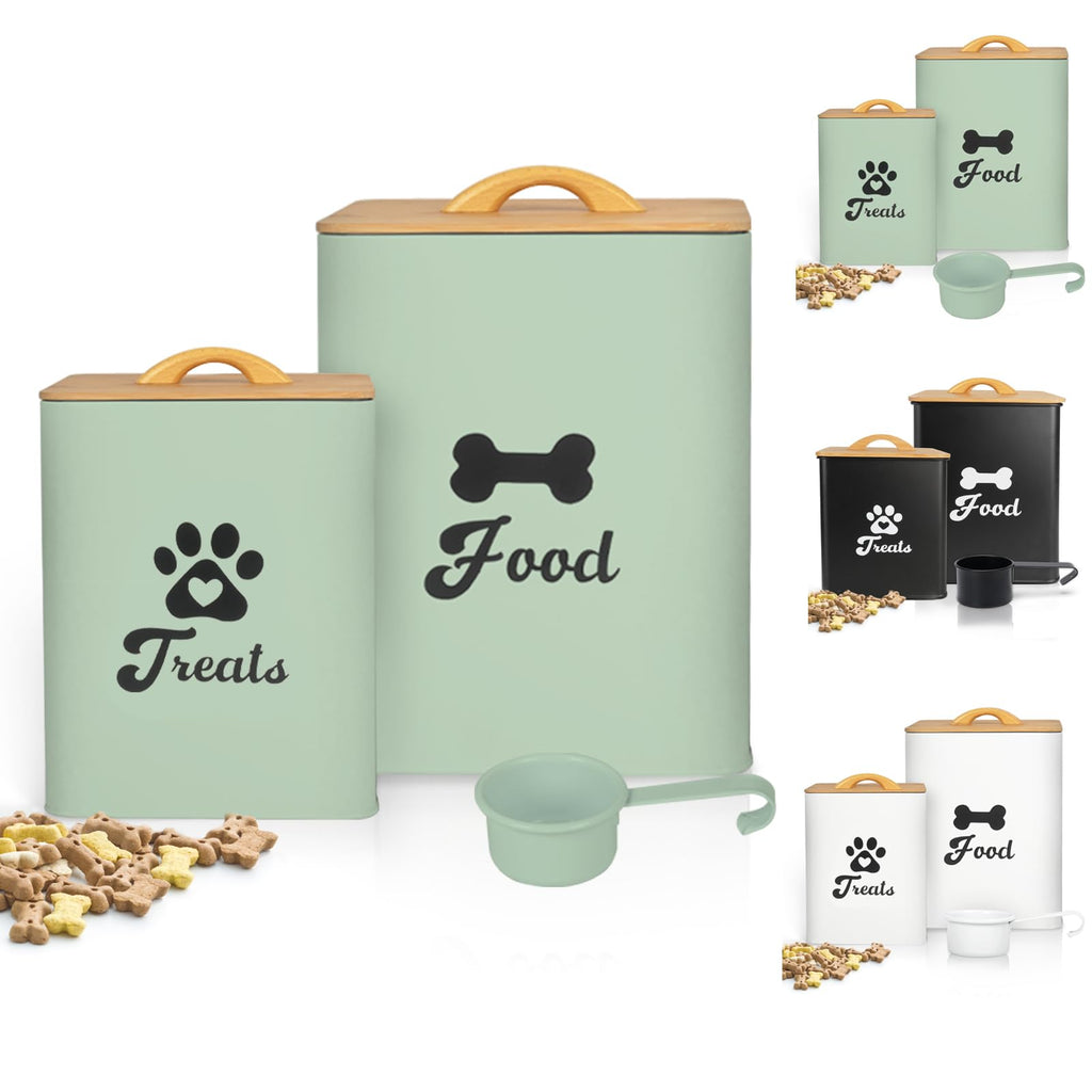 Two-Piece Pet Food Storage Jars