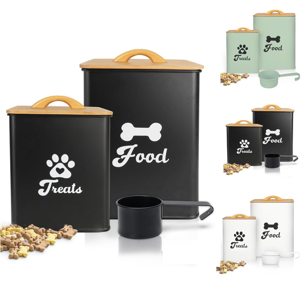 Two-Piece Pet Food Storage Jars
