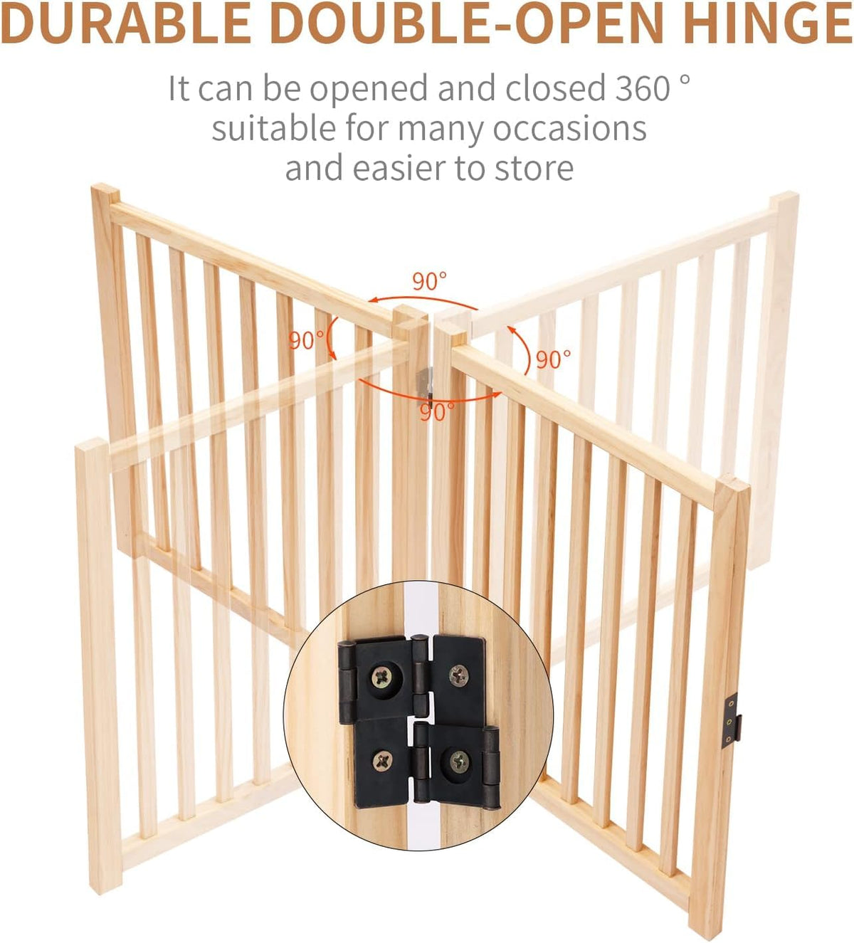 Wooden Step-Over Pet Gate
