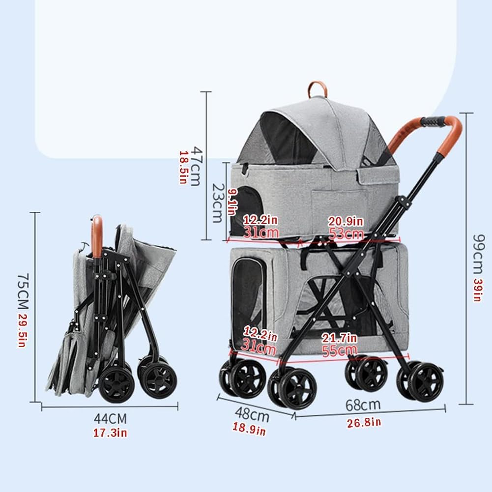Double-Level Pet Stroller