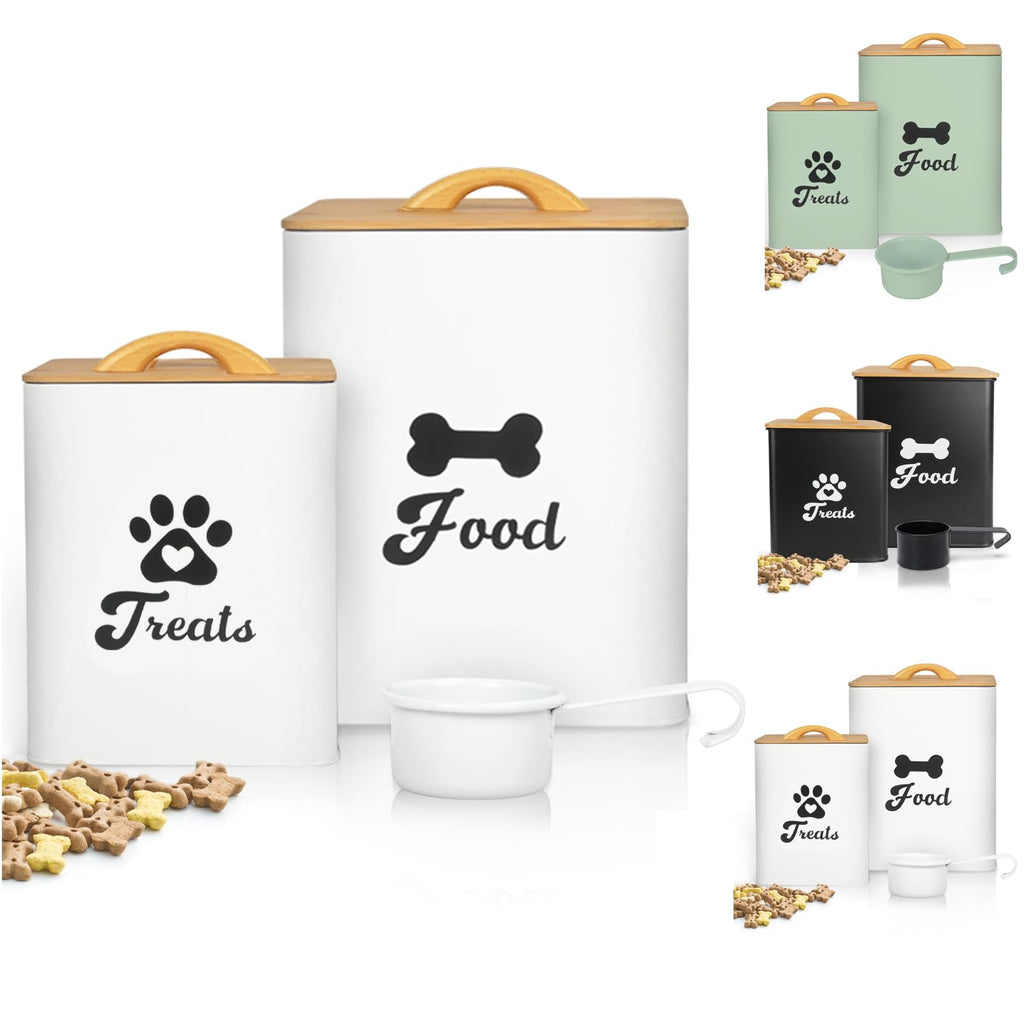 Two-Piece Pet Food Storage Jars