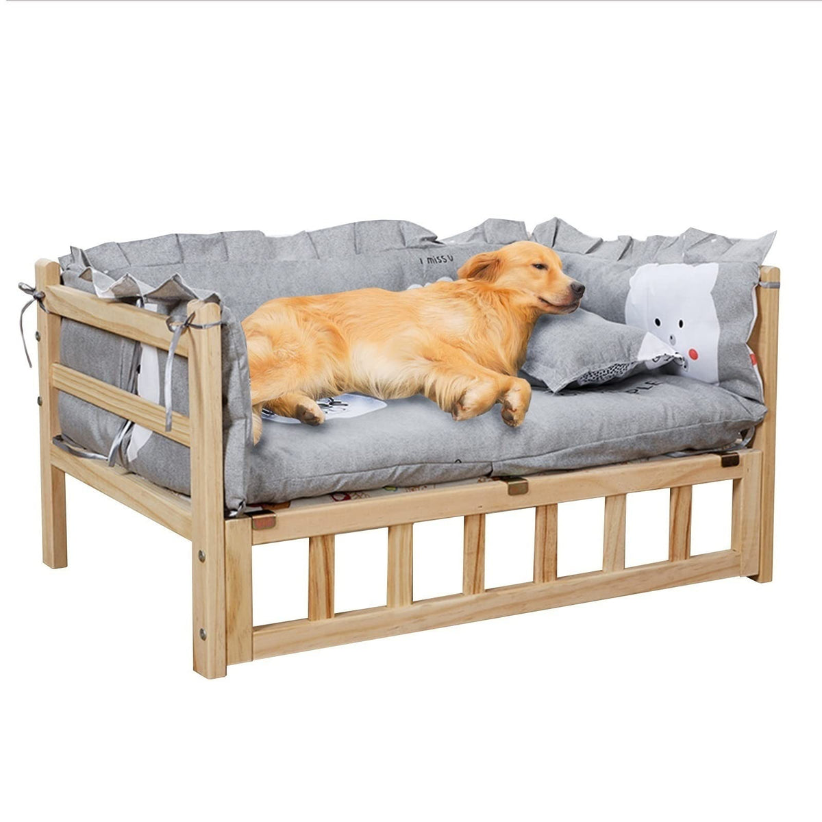 Raised Wooden Pet Sofa Bed