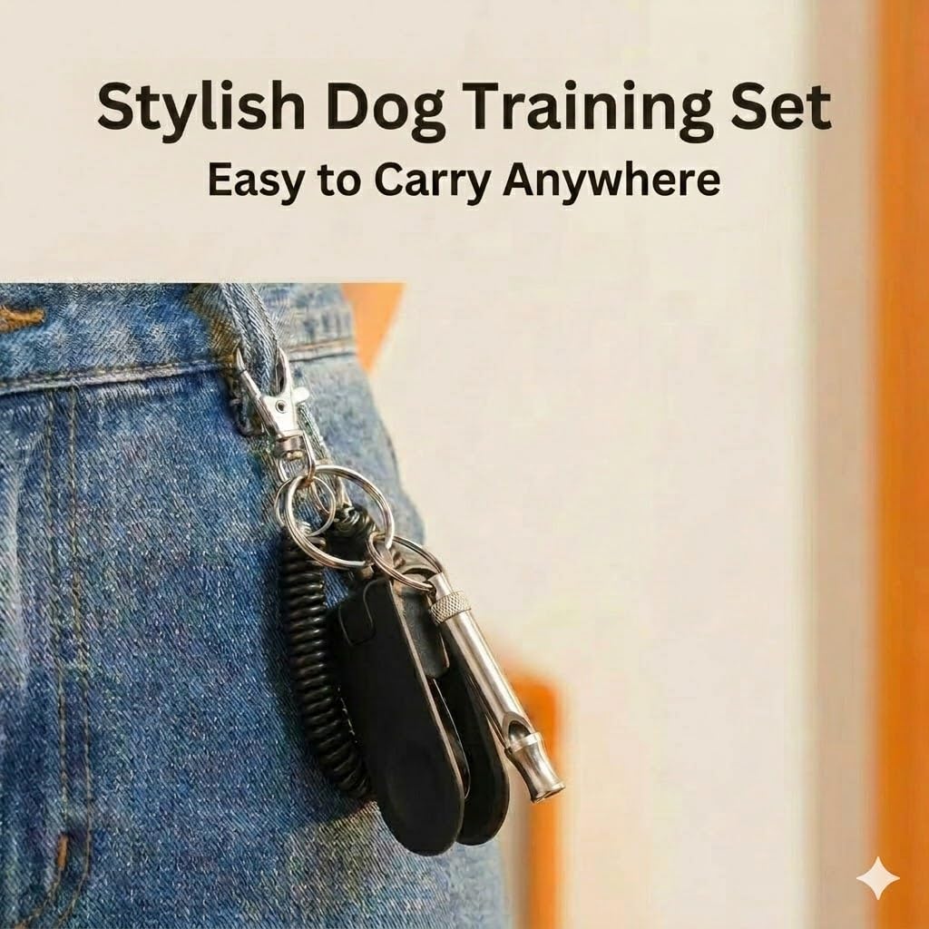 Dog Training Clicker & Whistle Set