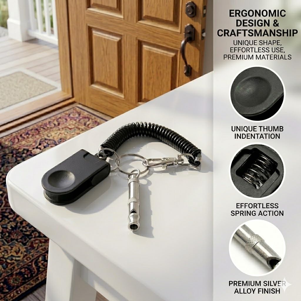 Dog Training Clicker & Whistle Set