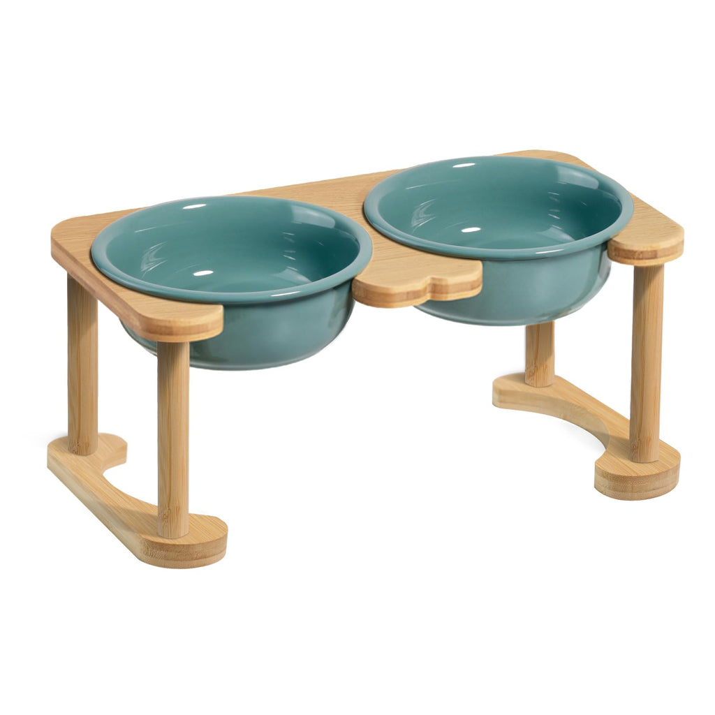 Raised Ceramic Dog Bowl Set