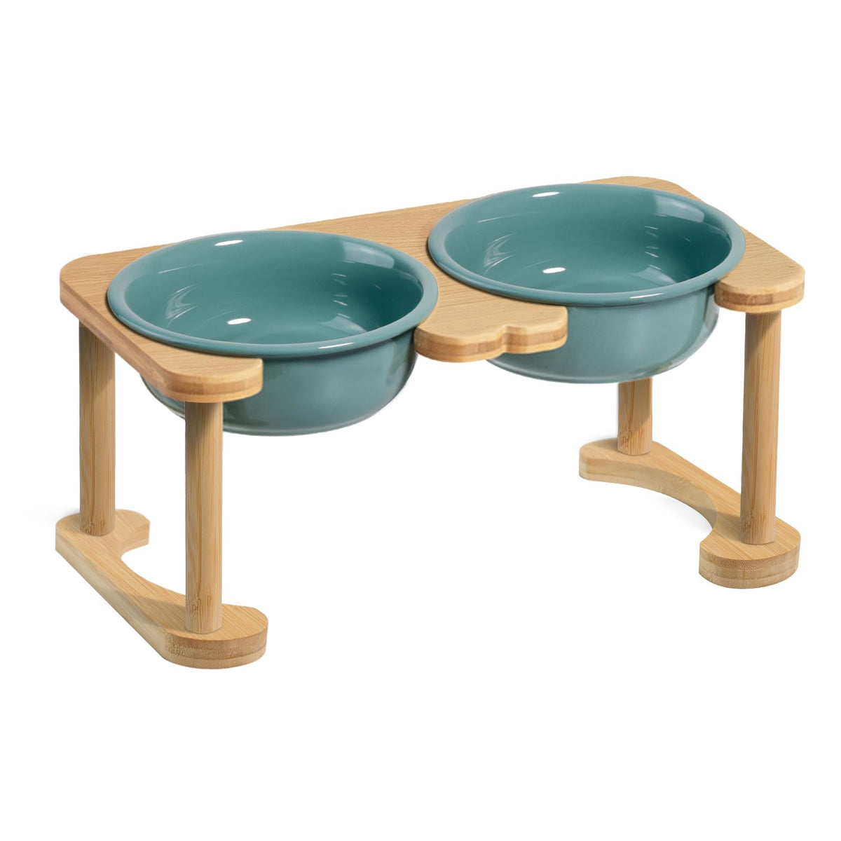 Raised Ceramic Dog Bowl Set