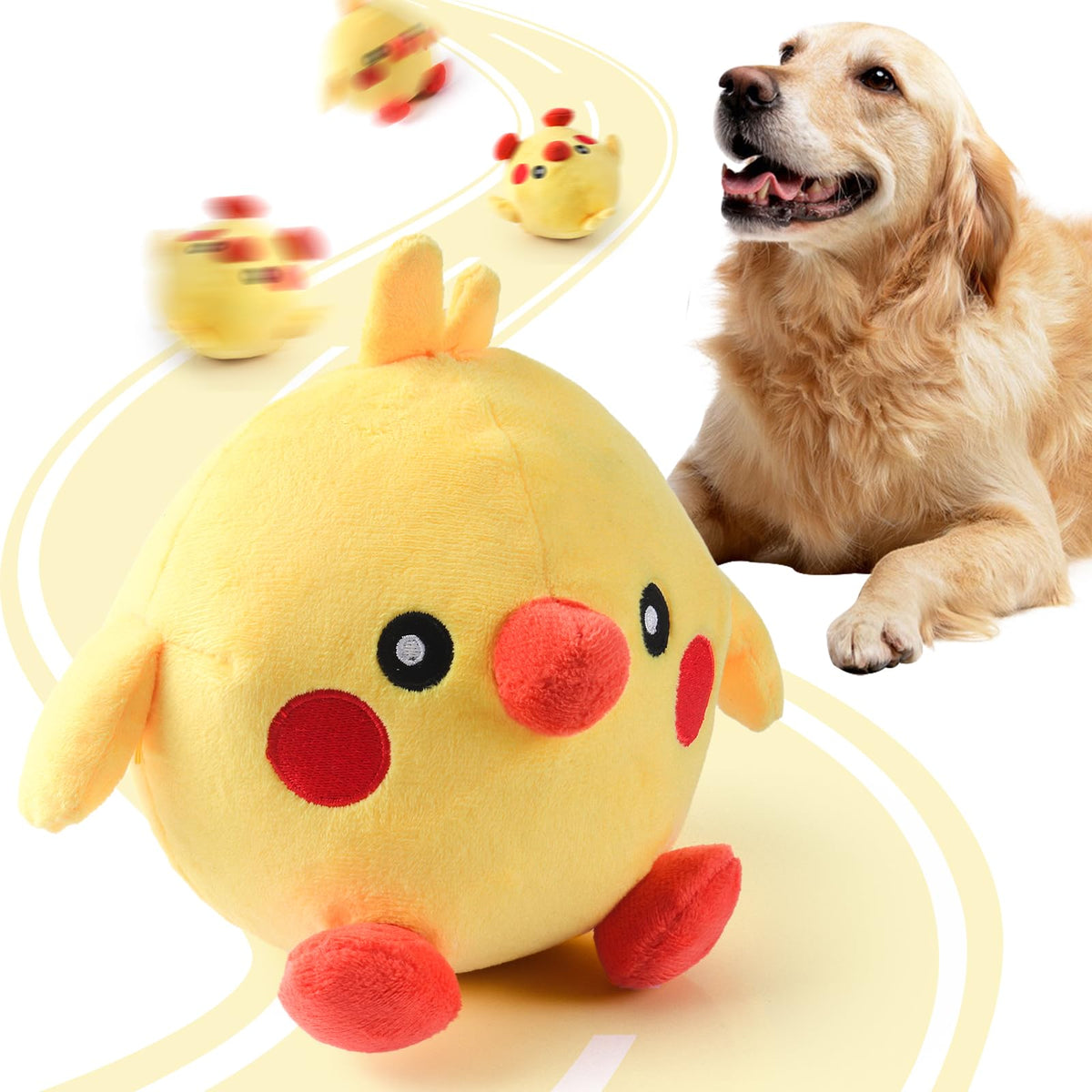 Rechargeable Plush Dog Ball Toy