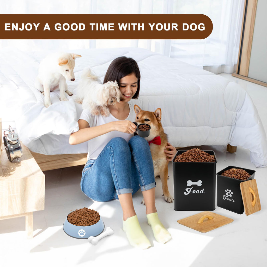 Two-Piece Pet Food Storage Jars