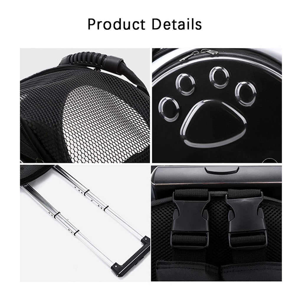 Rolling Pet Carrier Backpack
