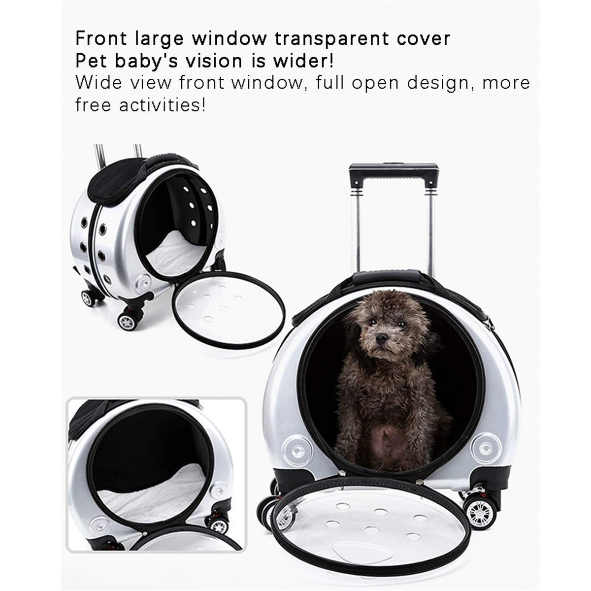 Rolling Pet Carrier Backpack