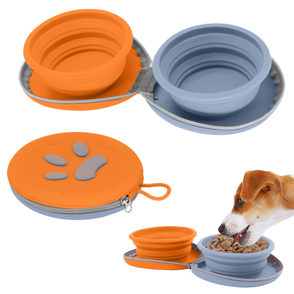 2-in-1 Collapsible Pet Travel Bowl