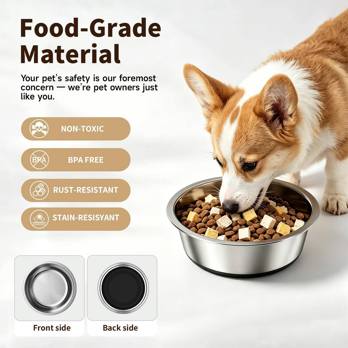 Stainless Steel Pet Bowl 2-Pack