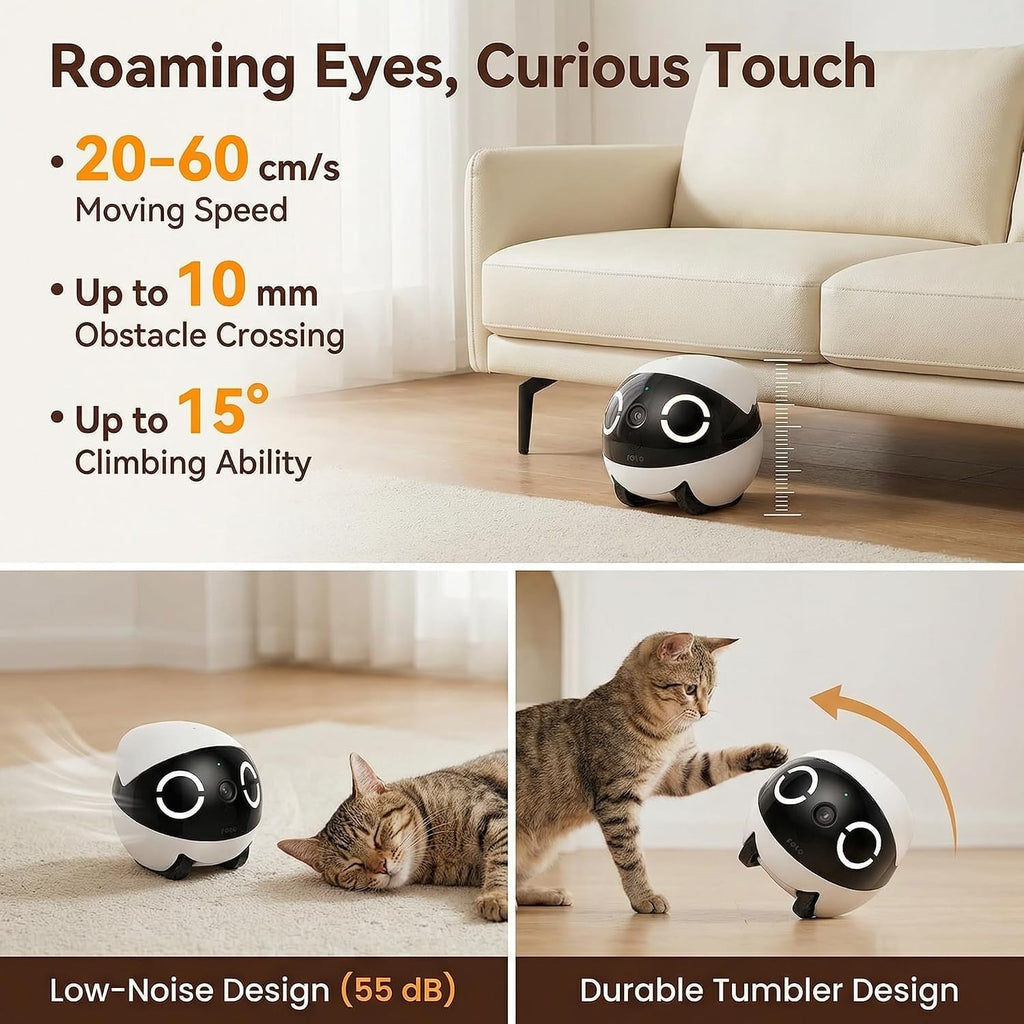 Mobile 2K Pet Camera Robot