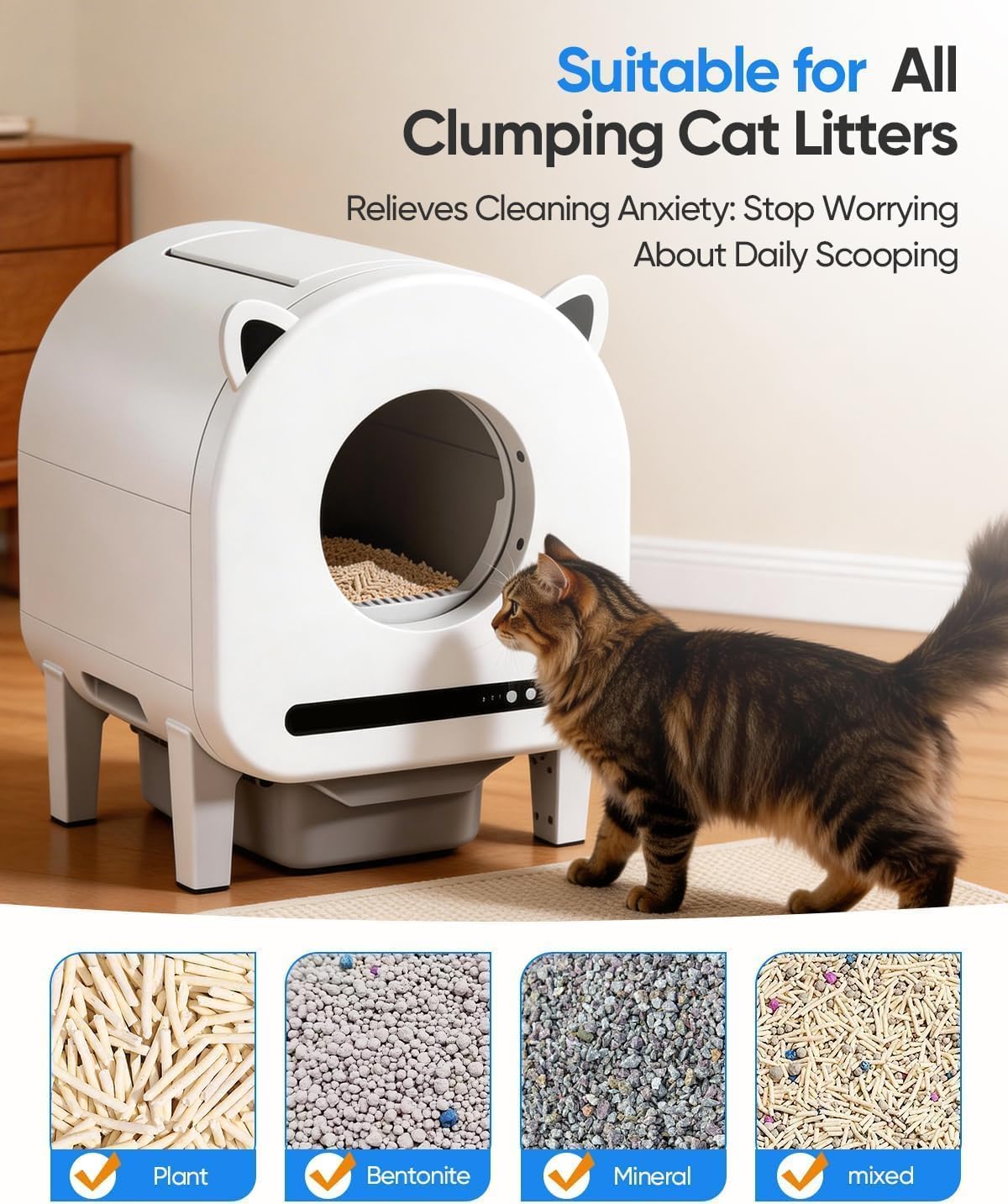 68L App-Controlled Litter Box