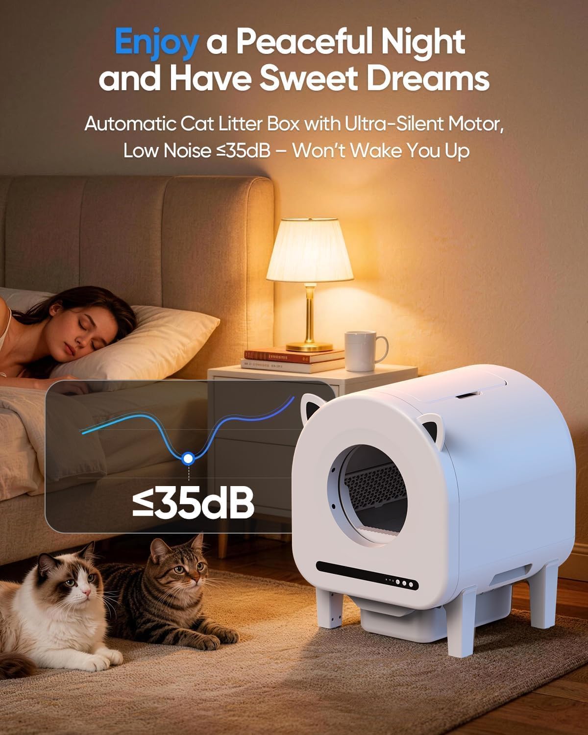 68L App-Controlled Litter Box