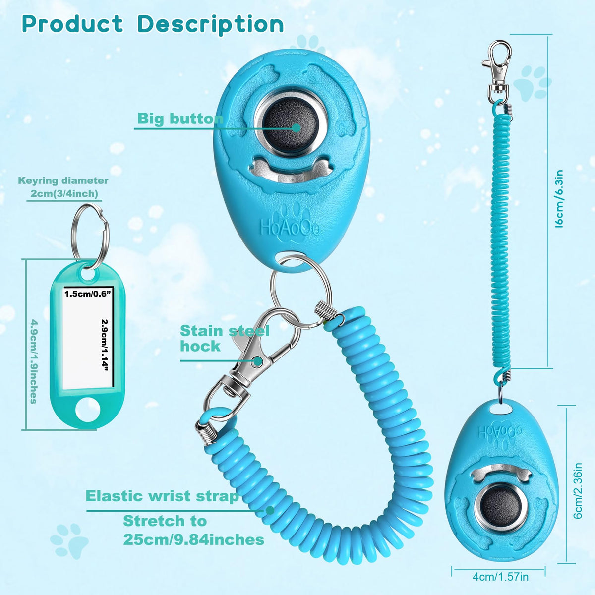 Wrist-Strap Pet Training Clickers