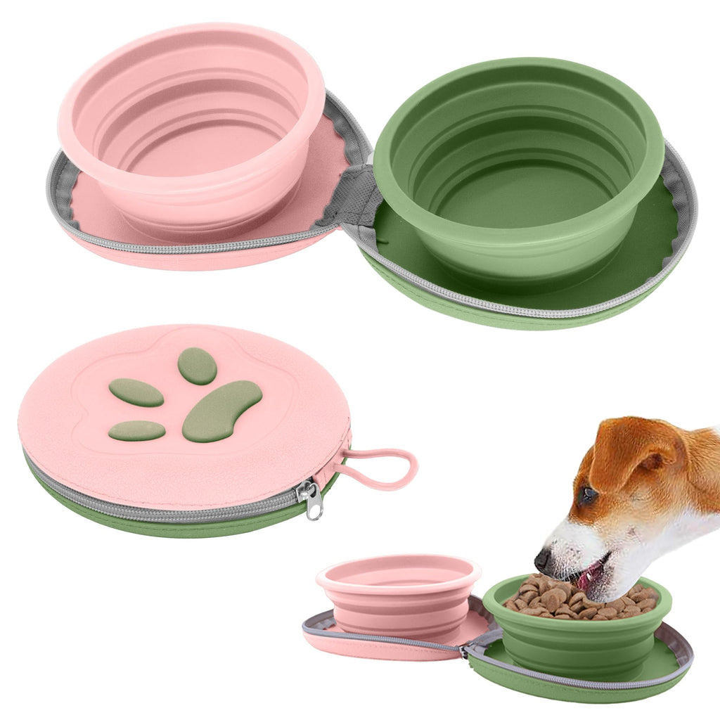 2-in-1 Collapsible Pet Travel Bowl