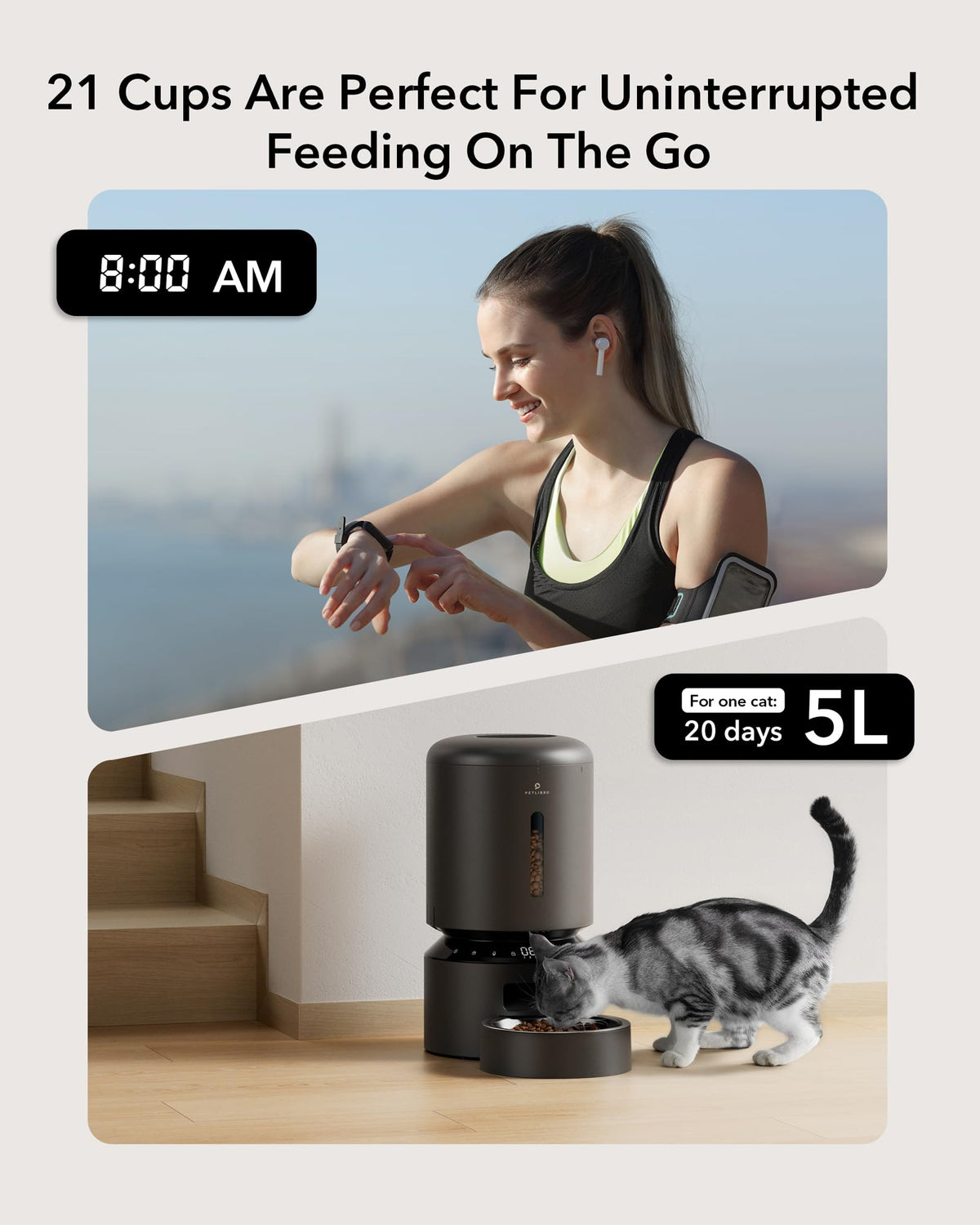 5L Dual-Bowl Automatic Feeder