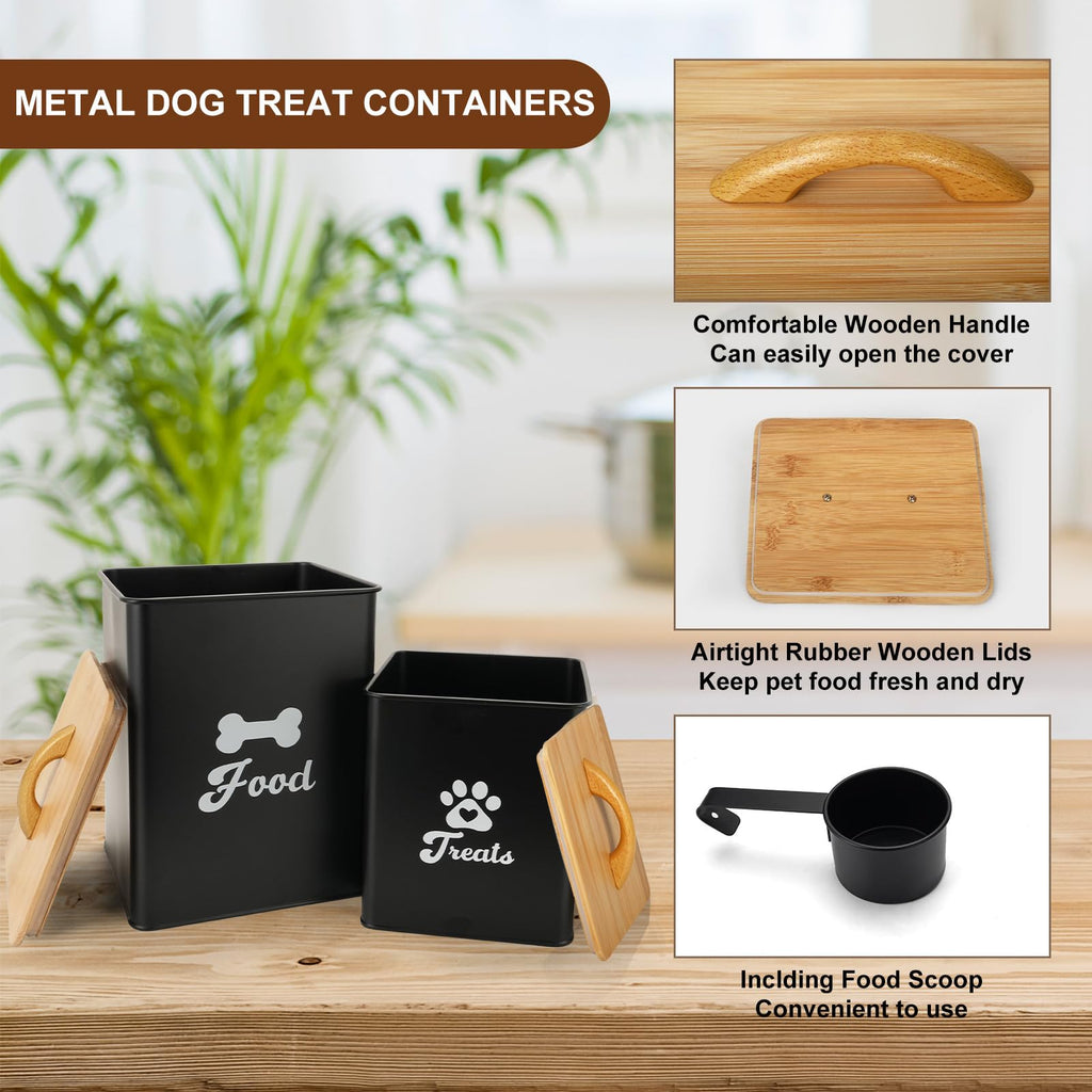 Two-Piece Pet Food Storage Jars