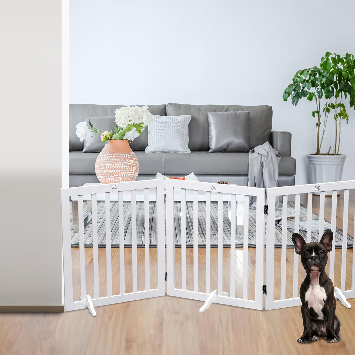 3-Panel Freestanding Pet Gate