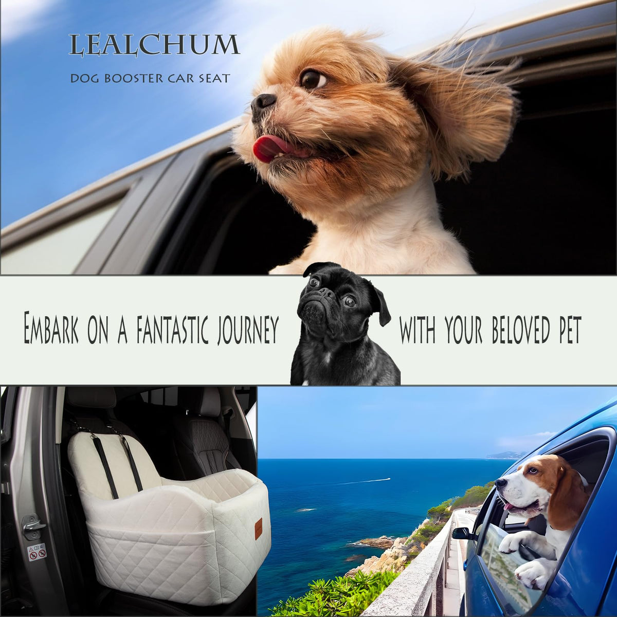 Elevated Dog Booster Car Seat