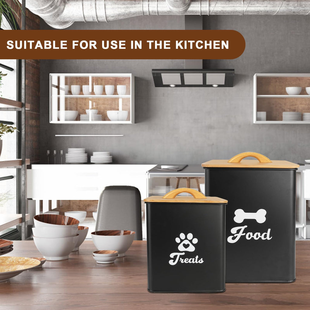 Two-Piece Pet Food Storage Jars