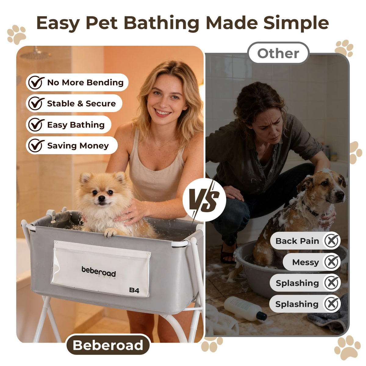 Collapsible Pet Bath Station