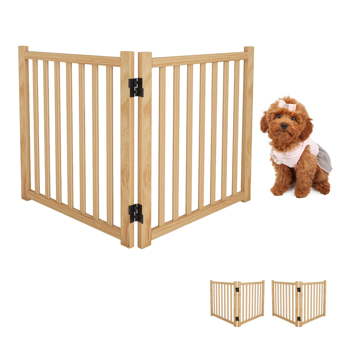 Wooden Step-Over Pet Gate