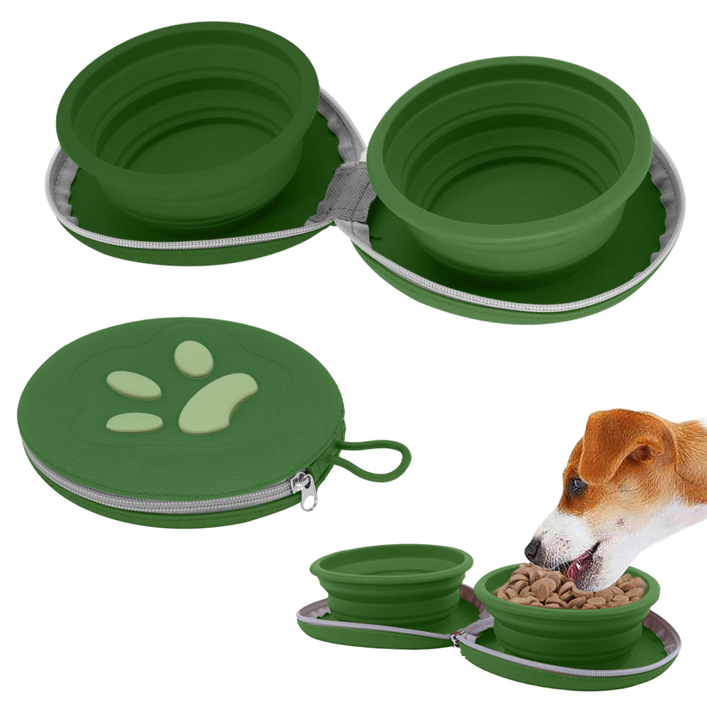2-in-1 Collapsible Pet Travel Bowl