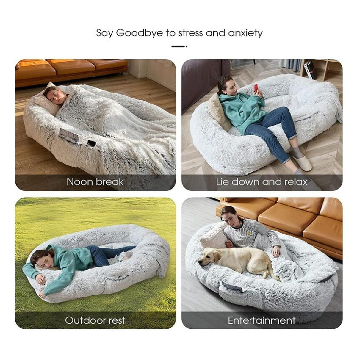 Oversized Plush Pet Bed