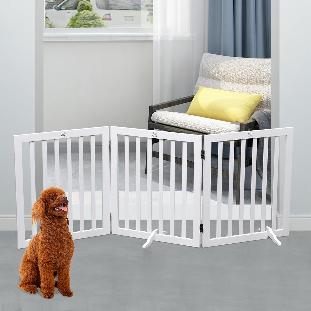 3-Panel Freestanding Pet Gate