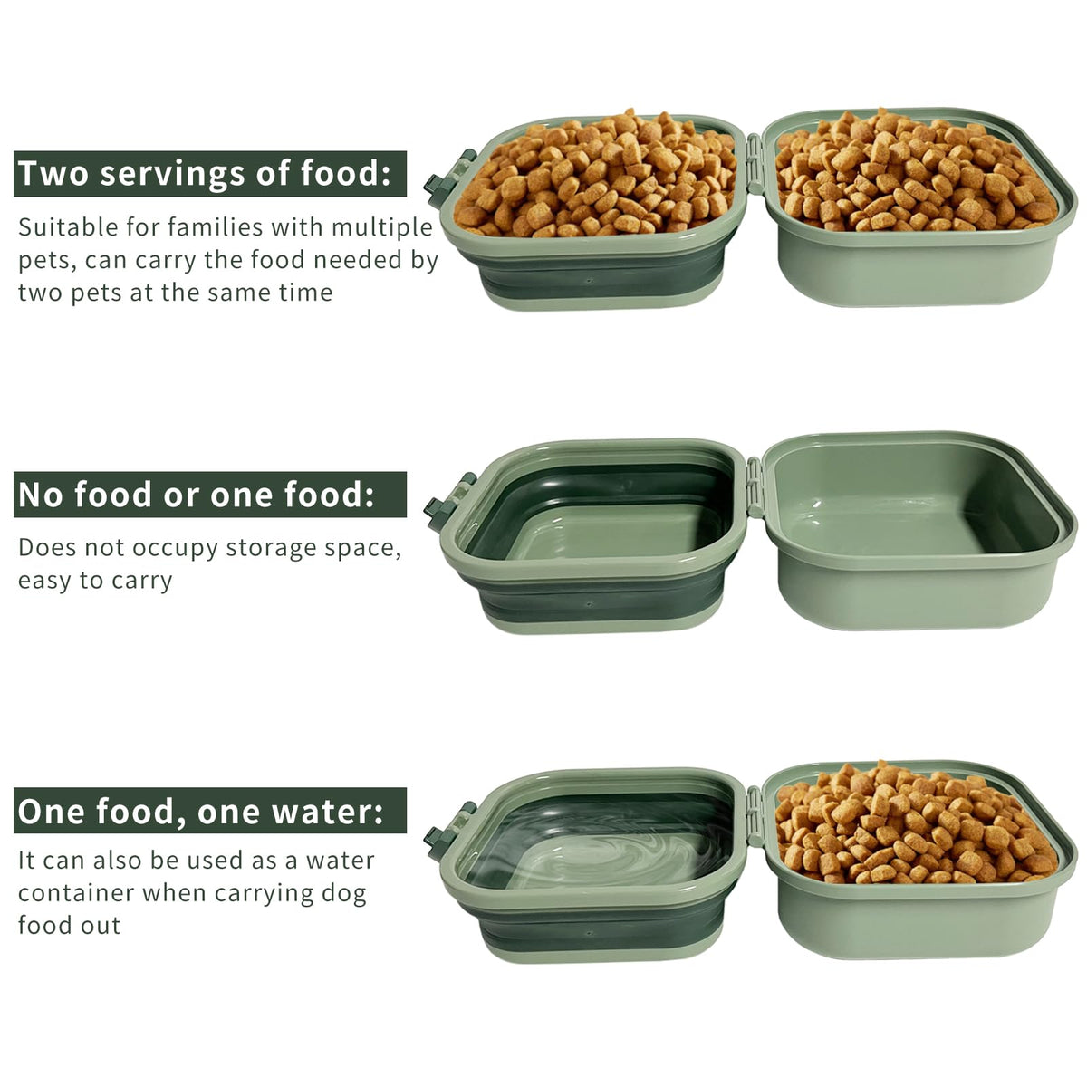 Collapsible Food & Water Travel Bowl