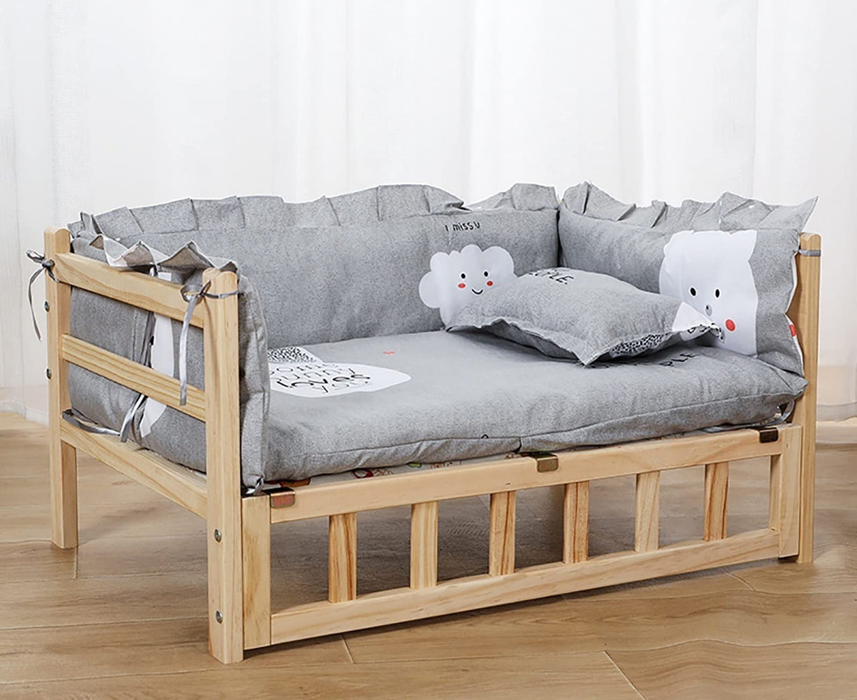 Raised Wooden Pet Sofa Bed