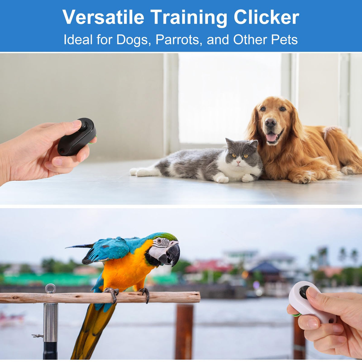 Finger-Ring Dog Training Clickers, 2 Pack