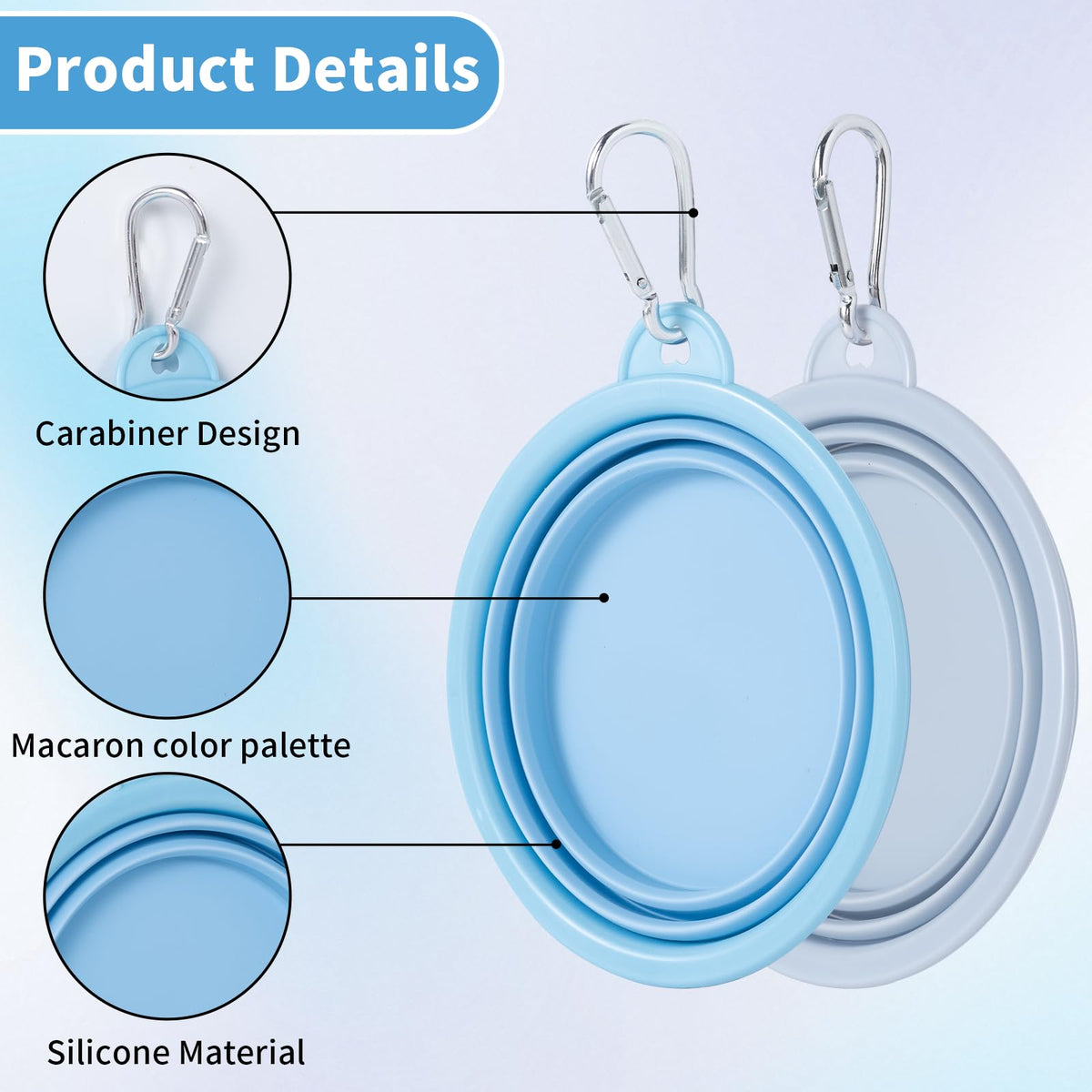 Collapsible Silicone Travel Bowls