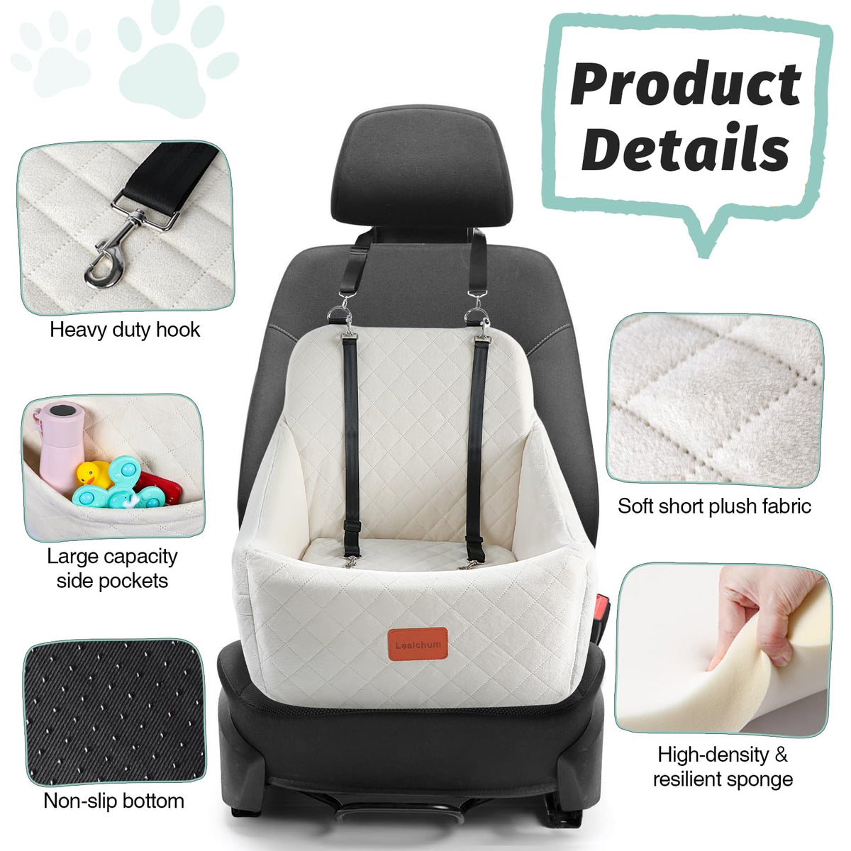 Washable Medium Dog Car Seat