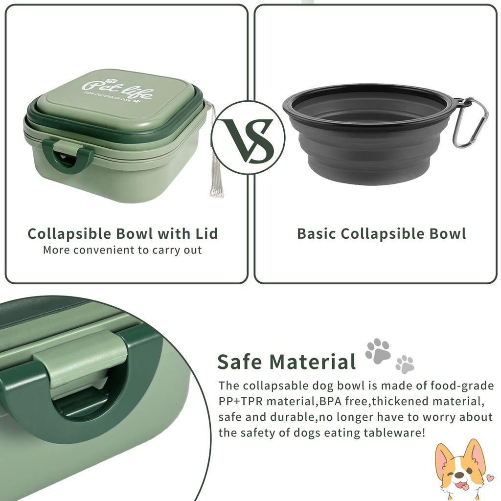 Collapsible Food & Water Travel Bowl