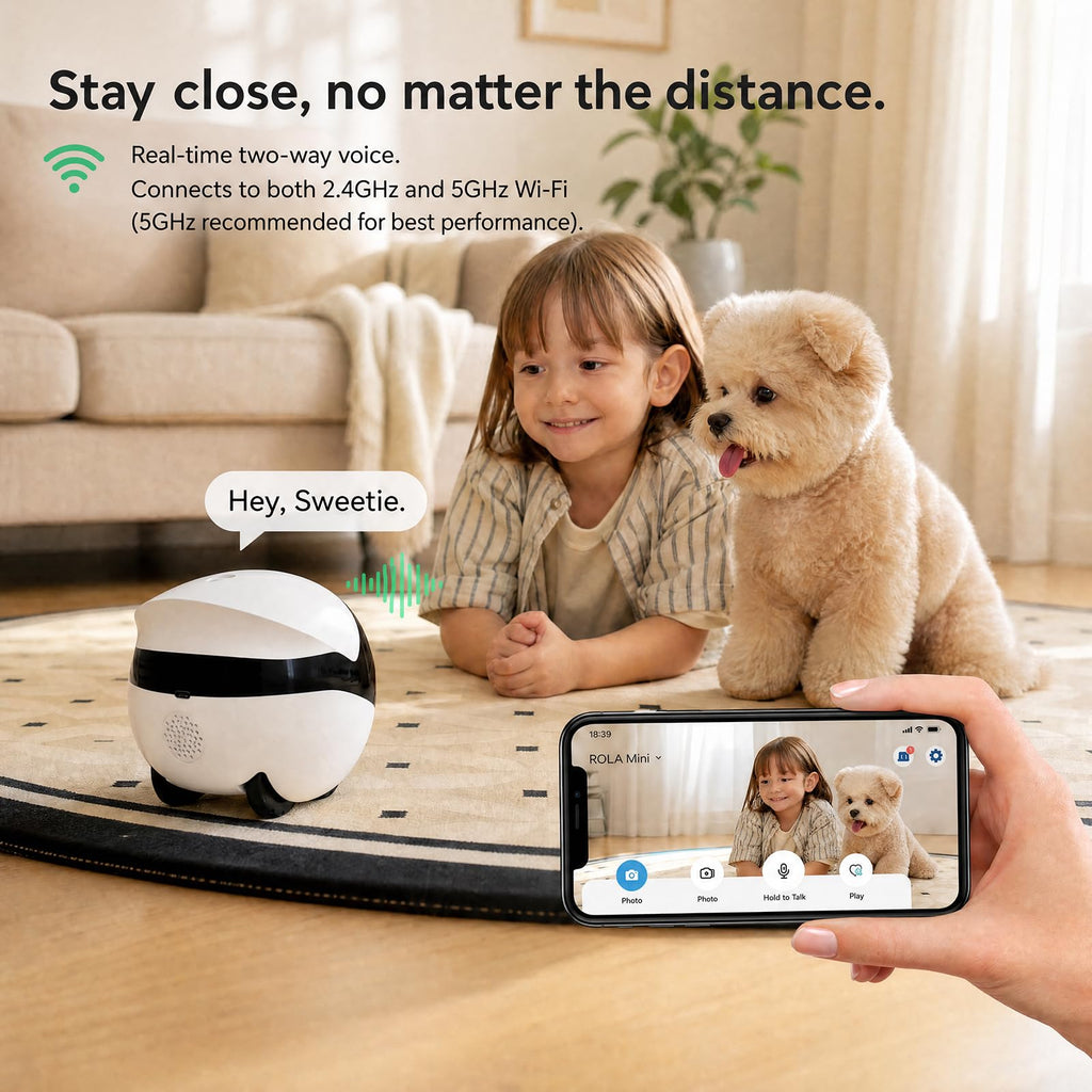Mobile 2K Pet Camera Robot